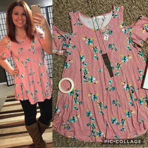 Floral Cold Shoulder shirt